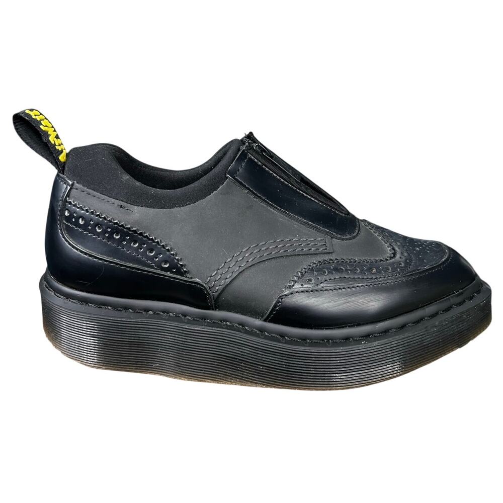 Dr. Martens Women’s Resnik Zip Black Leather Brogue Shoes Size US 8